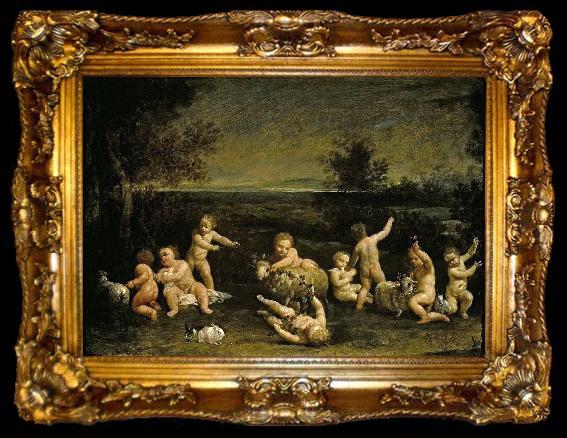 framed  Giuseppe Maria Crespi Cupids Frollicking, ta009-2